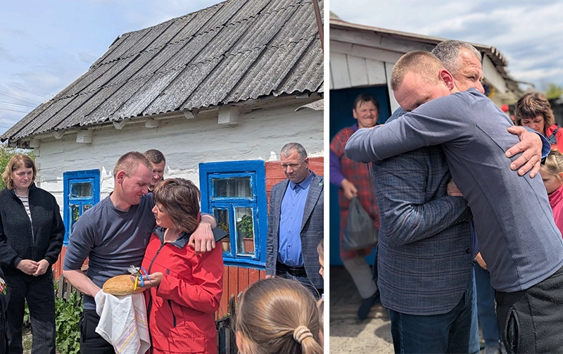 «Мамо, не плач – все позаду»: громада на Волині зустріла вдома  свого воїна після полону 