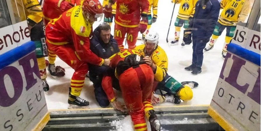 Провалилися під кригу. У Швейцарії хокейний матч ледве не завершився трагедією (Відео)