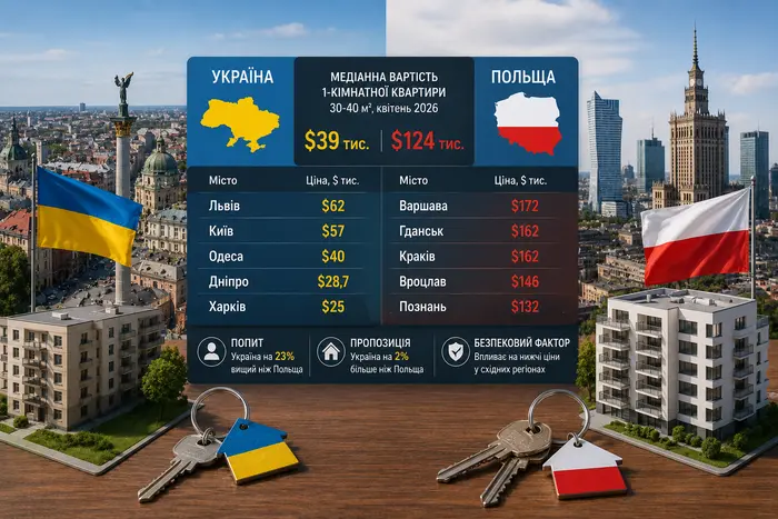 Купити квартиру в Україні та Польщі: порівняння цін 
