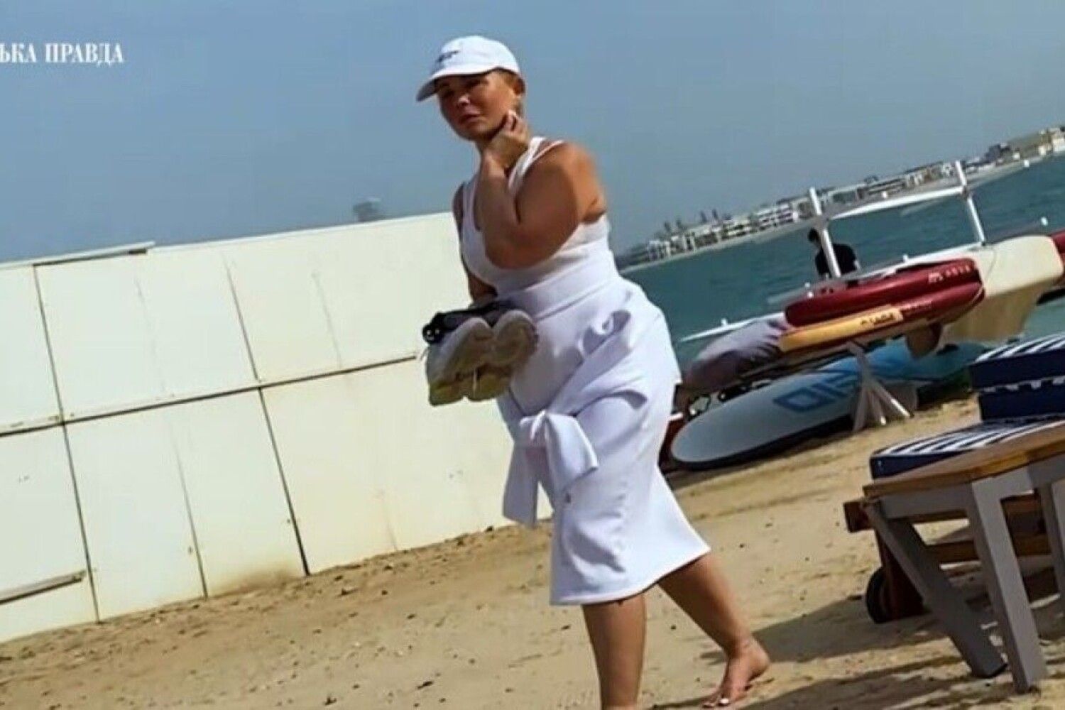 Тимошенко на пляже в Дубае