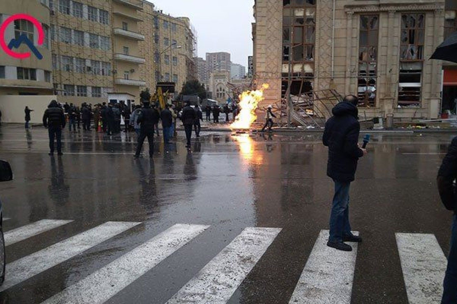 Момент взрыва. Взрыв в Баку 2018.