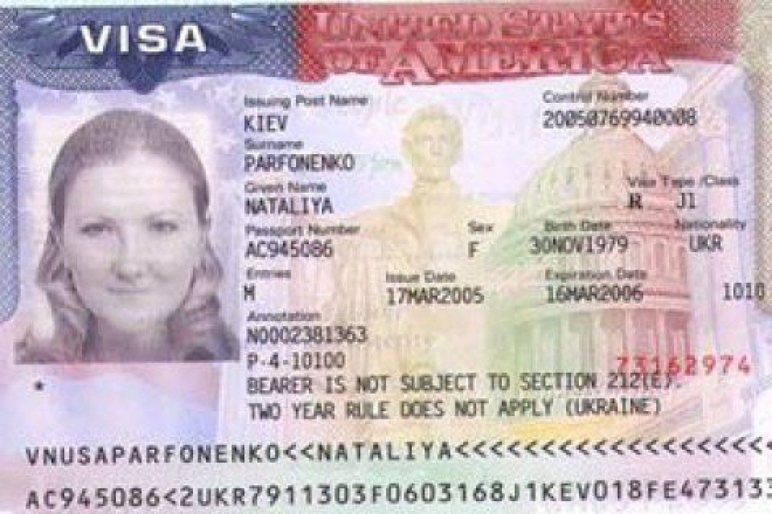 USA visa number