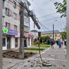У Луцьку на Винниченка впала електроопора