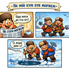 Газетний комікс з Волині: «Як мій кум був моржем»