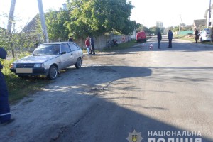 На Рівненщині китайський мотоцикл зіткнувся з вітчизняною автівкою