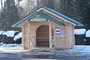 На в’їзді у Маневичі з’явилася нова автобусна зупинка в еко-стилі