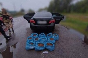 На Волині в авто рівнян знайшли понад 100 кілограм бурштину