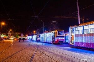 В Одесі – парад новорічних трамваїв (фото)