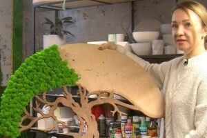 Волинянка створює картини з моху