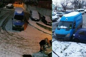 Неправильно припаркований автомобіль... скотився