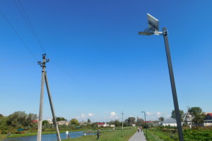 У центрі Горохова встановили ліхтарі на сонячних батареях 