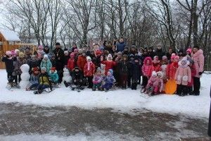 У Горохові діти «зимовими іграми» зустрічали масляну