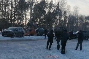 На Волині Volkswagen, що перевозив автівки, злетів у кювет (Відео)