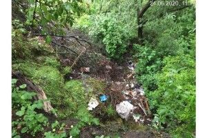 Смердюче стихійне звалище виявили біля річки Стир у Луцьку