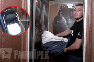 Ліфт із дитячим візочком зірвався з 6 поверху (Відео)