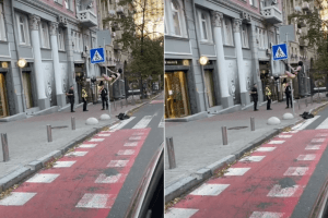 Дівчина влаштувала стриптиз на стовпі дорожнього знаку (Відео)