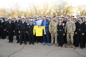 Перед матчем з Фінляндією Шевченко в Одесі відвідав Військово-морський ліцей