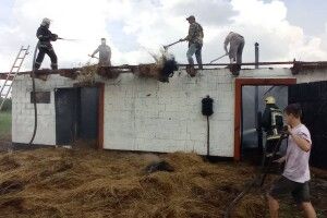 Через замикання електромережі на Волині горіла господарська споруда