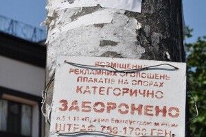 Рожищанку оштафували на 340 гривень: клеїла оголошення на електростовпах в Луцьку