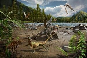 Знайдено сліди доісторичних ящірок. Бігали на двох 