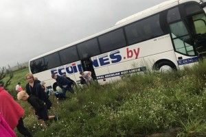 Під Києвом автобус із дітьми з'їхав у кювет