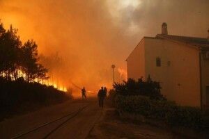 Лісові пожежі вирують в Хорватії і Чорногорії (фото, відео)