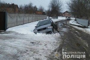 Злодій викрав машину і з'їхав на ній у кювет
