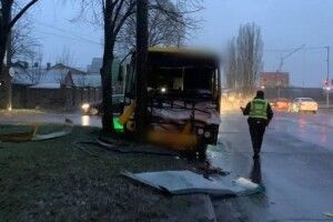 У Рівному маршрутка влетіла у дерево (Відео)