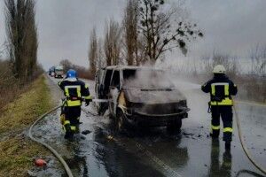 На Волині загорілась автівка