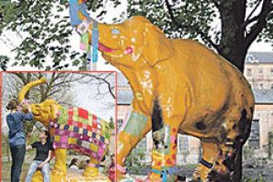 ВАНДАЛИ ЗАМАХНУЛИСЬ НА СКУЛЬПТУРУ СЛОНА