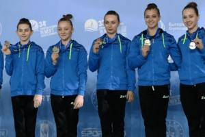 Українські гімнастки плакали, коли лунав гімн після перемоги на чемпіонаті Європи (Відео)