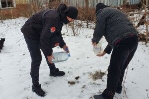 Муніципали напередодні Старого Нового року вилили на сніг кілька літрів спирту