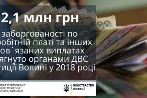 Державні виконавці Волині «вибили» 2,1 млн грн заборгованої зарплати
