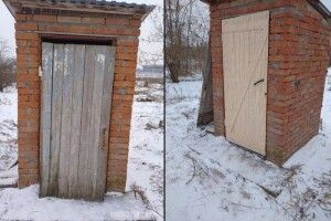 Мати мобілізованого росіянина отримала від влади двері до вуличного туалету