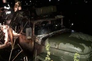 Згоріла військова вантажівка: загинув чоловік, ще один дістав важкі опіки 