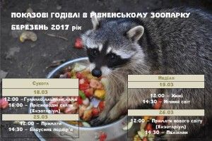 Рівненський зоопарк відкриває новий сезон показових годівель тварин