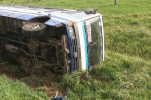 На Волині перевернувся автобус із пасажирами