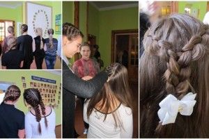 Ковельська шестикласниця вирішила на перервах «байдики не бити» і зайнялася косоплетінням