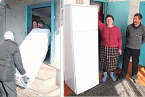 ХОЛОДИЛЬНИК  ВІД «ВОЛИНІ-НОВОЇ» У СЕЛІ ПРИЙМАКІВ ДІСТАВСЯ... НЕВІСТЦІ!