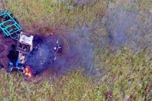 Трактор підірвався на протитанковій міні (фото)