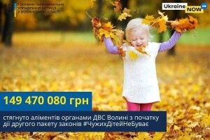 На Волині злісні «аліментщики» сплатили понад 149 мільйонів гривень