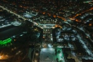 Волинське місто сфотографували вночі з висоти (Фото)