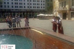«Не бійтеся, він Вас не боляче з'їсть!» – у міському фонтані плавав двометровий пітон (фото)