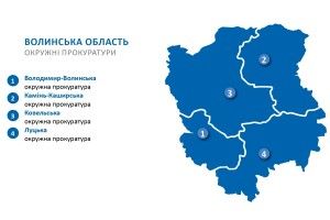На Волині розпочали роботу чотири окружні прокуратури (Інфографіка)