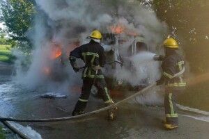 На Горохівщині горіла вантажівка (Фото, відео)
