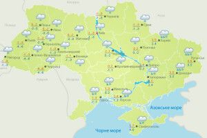 Погода: якщо на «Кузьми-Дем’яна» випаде сніг, то весна буде з великим розливом (Карта гідрометеоцентру)