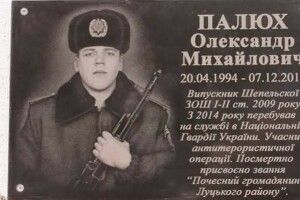 Життя як спалах: у Шепельській школі відкрили меморіальну дошку загиблому за мир Олександру Палюху