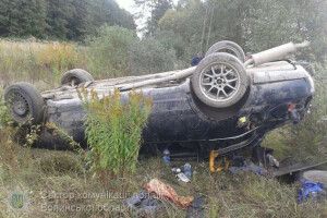 На Турійщині «Audi A6» полетіло шкереберть (фото)