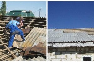 На Волині, наче вітром, здуло… покрівлю хати