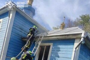 На Волині ледь не згоріла дерев'яна Свято-Варварівська церква